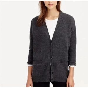J Crew minimalist cardigan merino wool in black